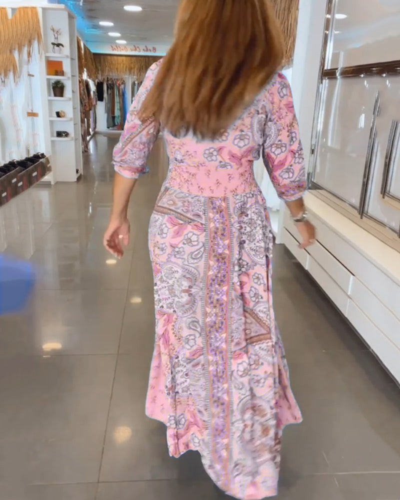 Ruth™ - Elegantes Ferien V-Ausschnitt Kleid