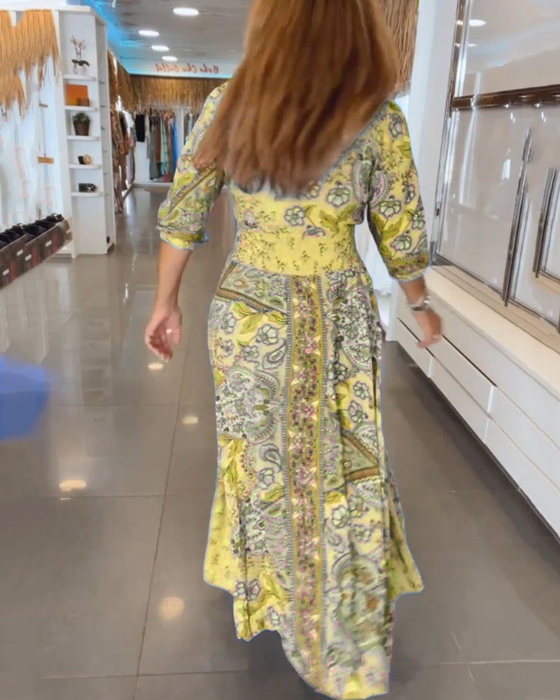 Ruth™ - Elegantes Ferien V-Ausschnitt Kleid