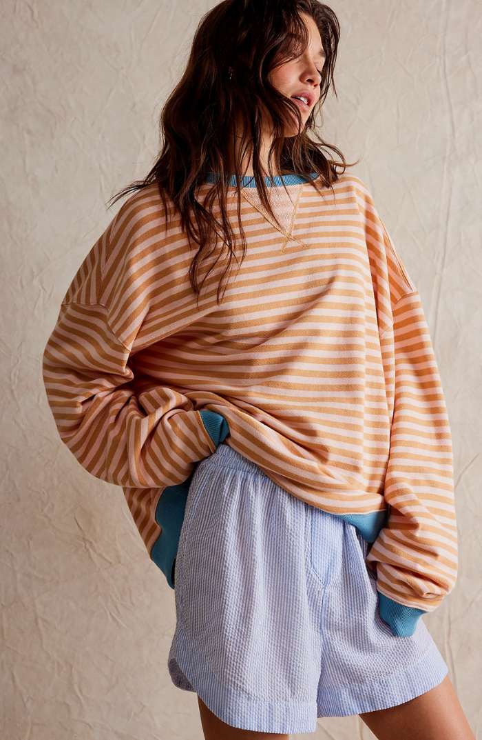 AMELIA – GESTREIFTER PULLOVER IN ÜBERGRÖSSE