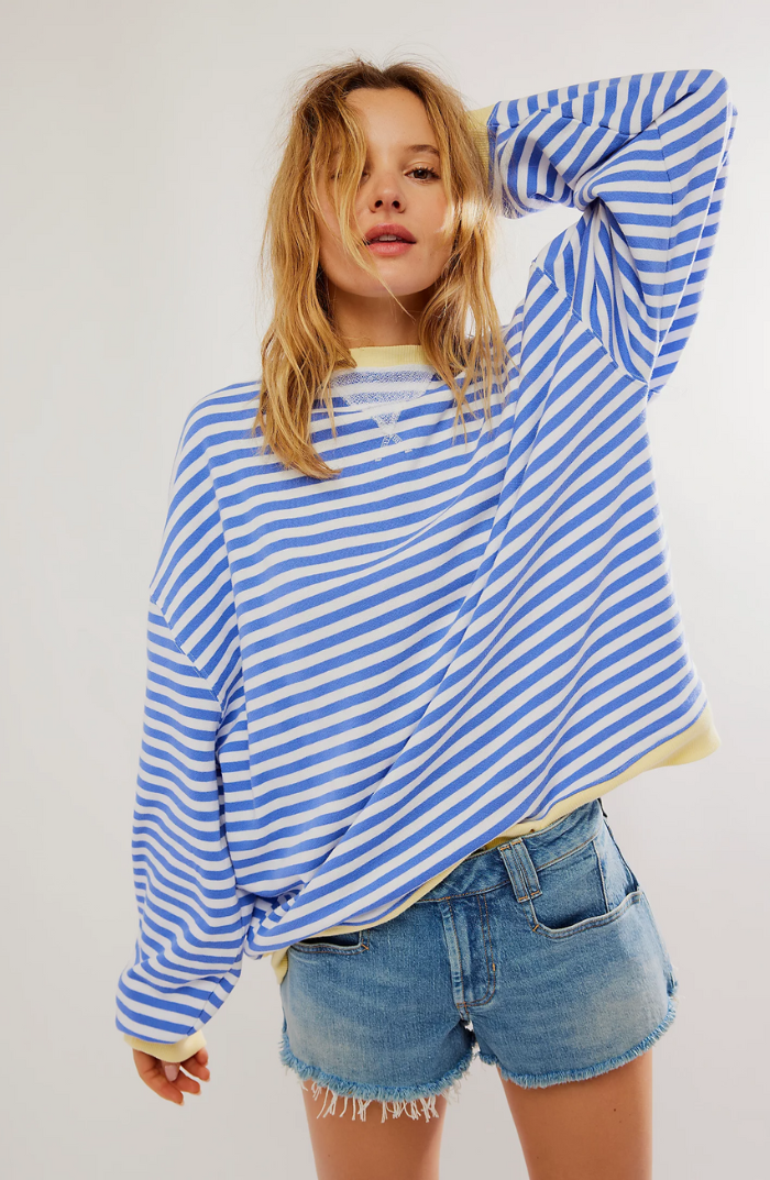 AMELIA – GESTREIFTER PULLOVER IN ÜBERGRÖSSE