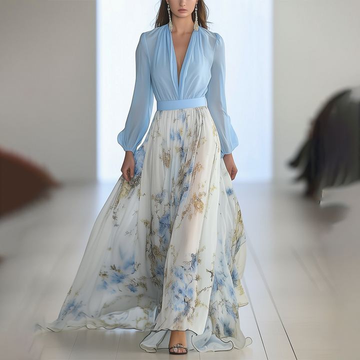 Fiorella | Elegantes Maxikleid mit Floralprint