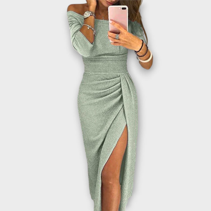 Lena™ - Elegantes Off-Shoulder Kleid