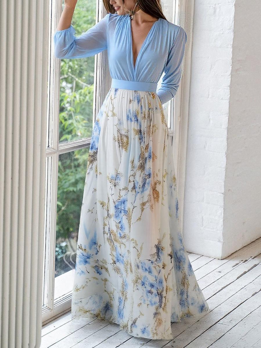 Fiorella | Elegantes Maxikleid mit Floralprint