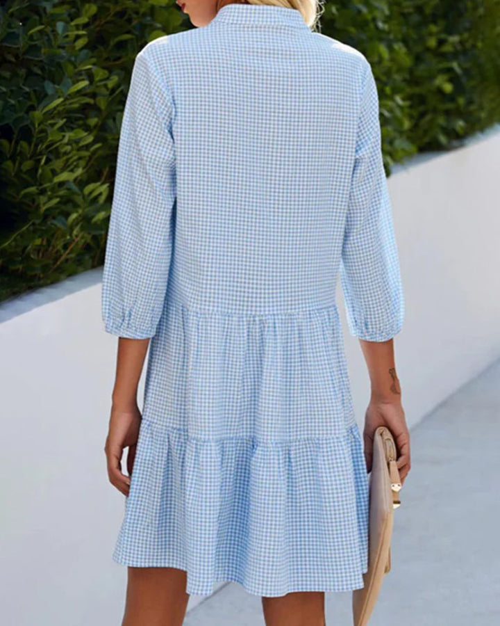 Bella™ - Sommer Karo Kleid