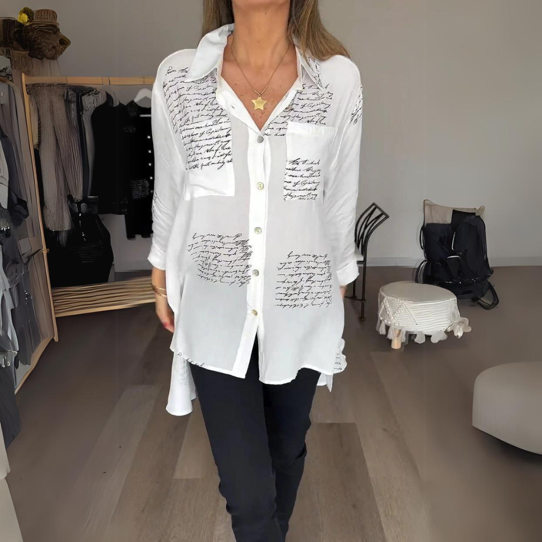 Celesta™ - Handgeschriebenes Button-Up Hemd