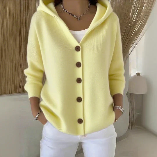 TERI – DAMEN BAUMWOLL-CARDIGAN MIT LANGEN ÄRMELN