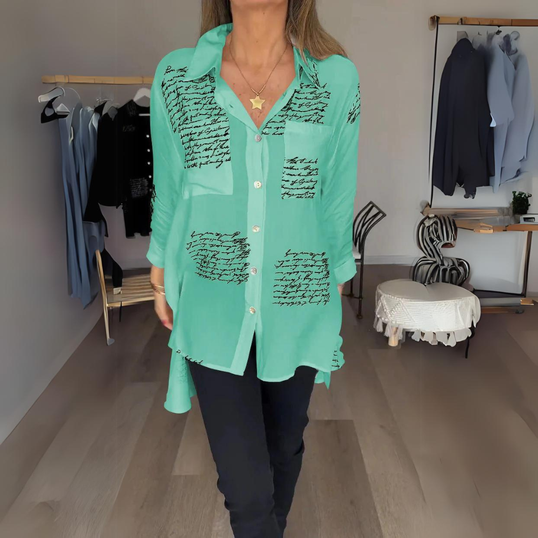 Celesta™ - Handgeschriebenes Button-Up Hemd