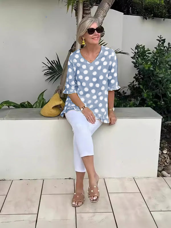 Beth™ | Stilvolle V-Ausschnitt Bluse