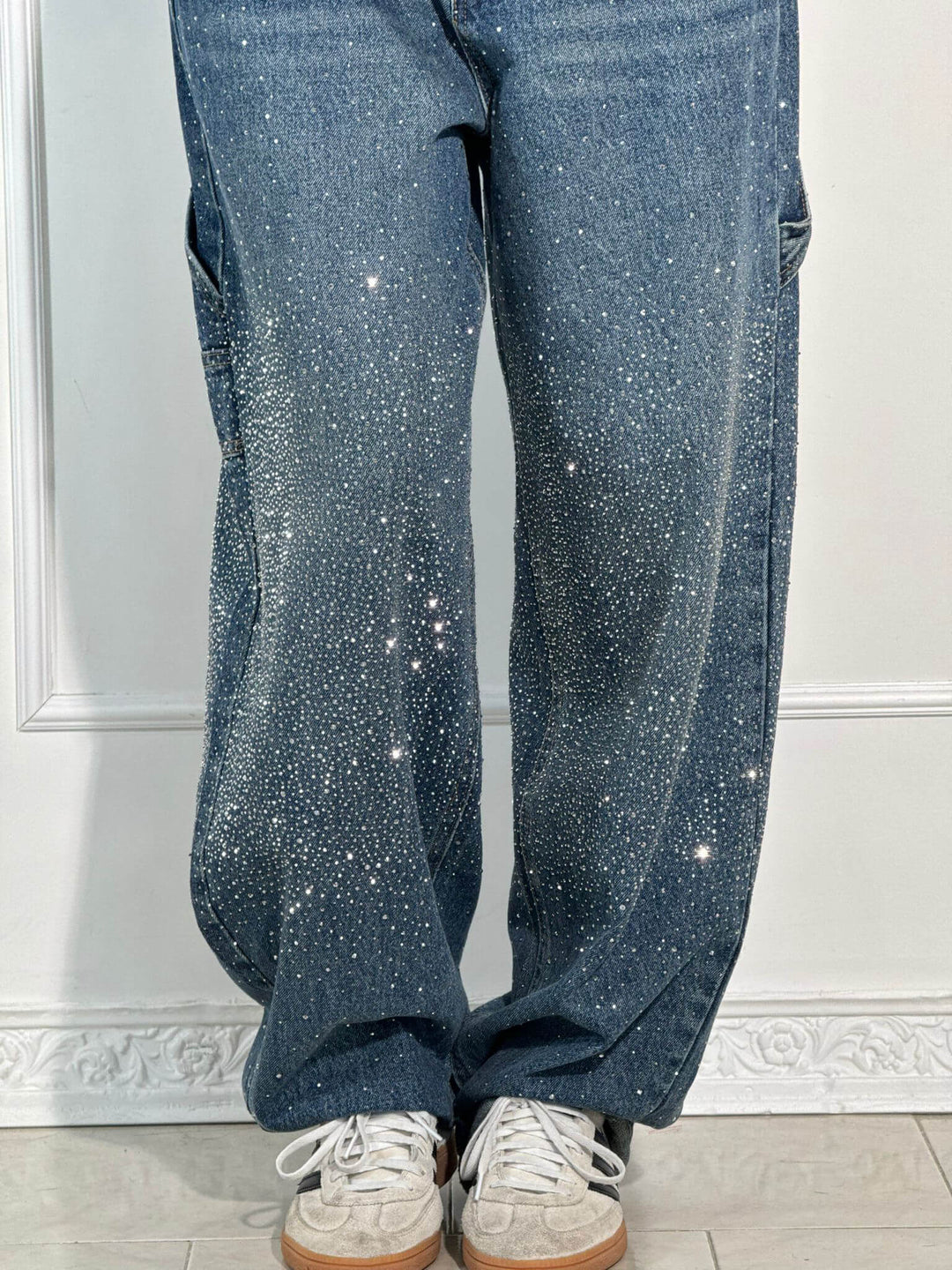 Violette™ - Hose mit hoher Taille und weiten Beinen und Knopftaschen
