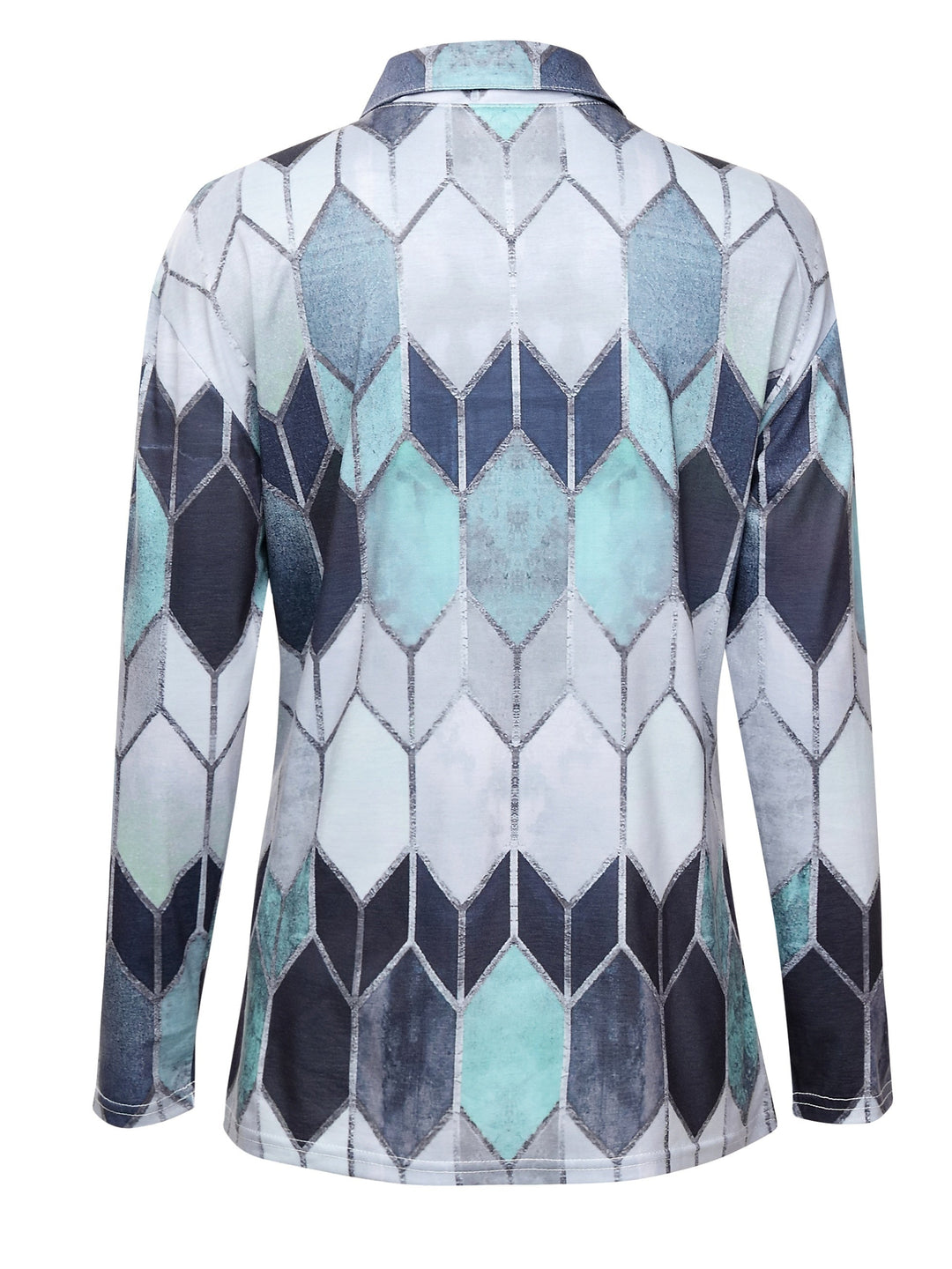 Bianca™ - Buntes Geometrisches Zip-Up Shirt
