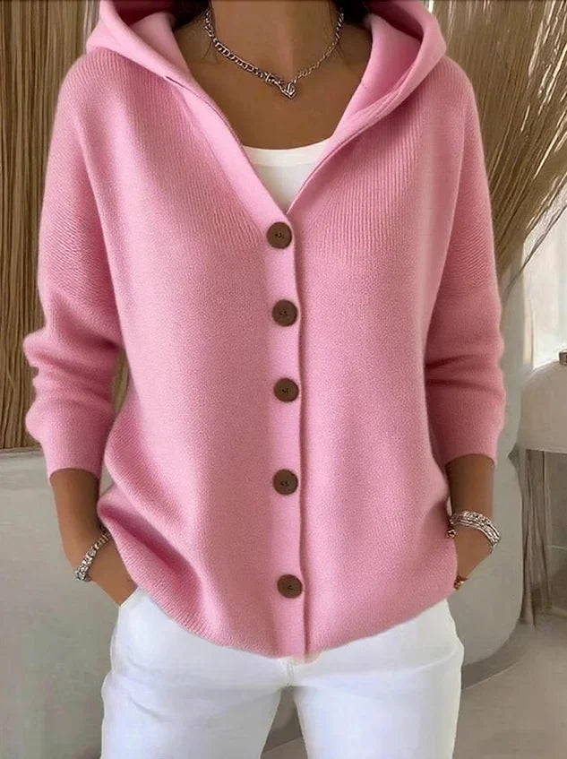 TERI – DAMEN BAUMWOLL-CARDIGAN MIT LANGEN ÄRMELN