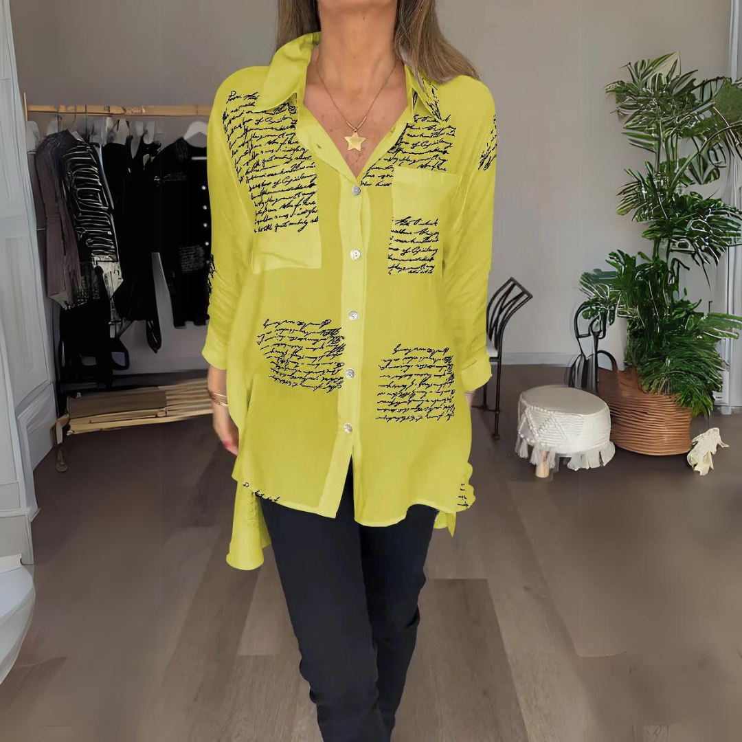 Celesta™ - Handgeschriebenes Button-Up Hemd