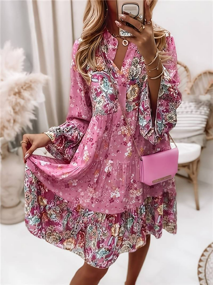 Ashley™ - Gedrucktes Boho-Kleid