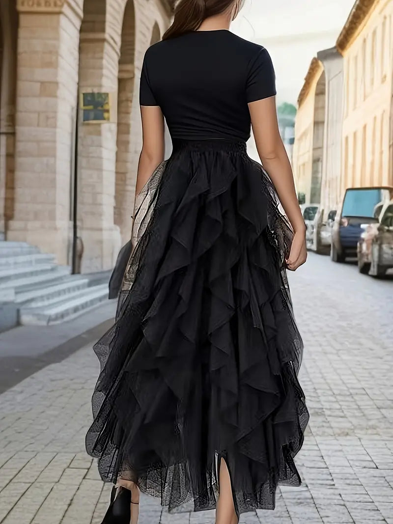 Cecil™ - Stilvoller Mesh-Layered Tutu-Rock