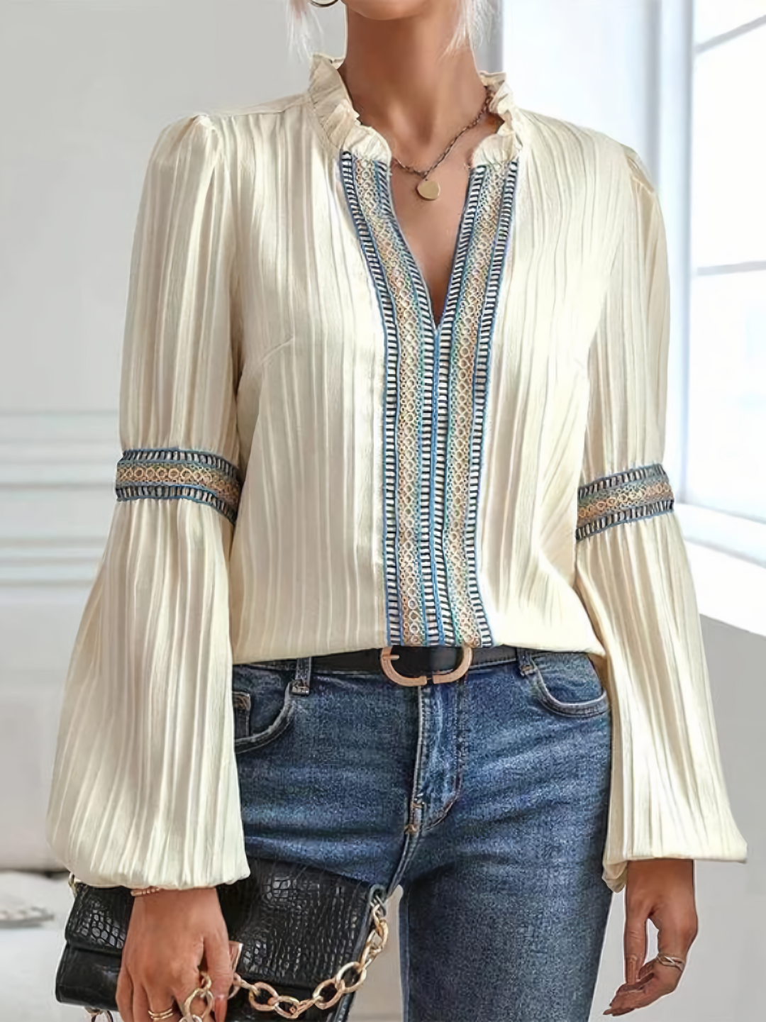 Valerie™ - Atemberaubende V-Ausschnitt-Bluse