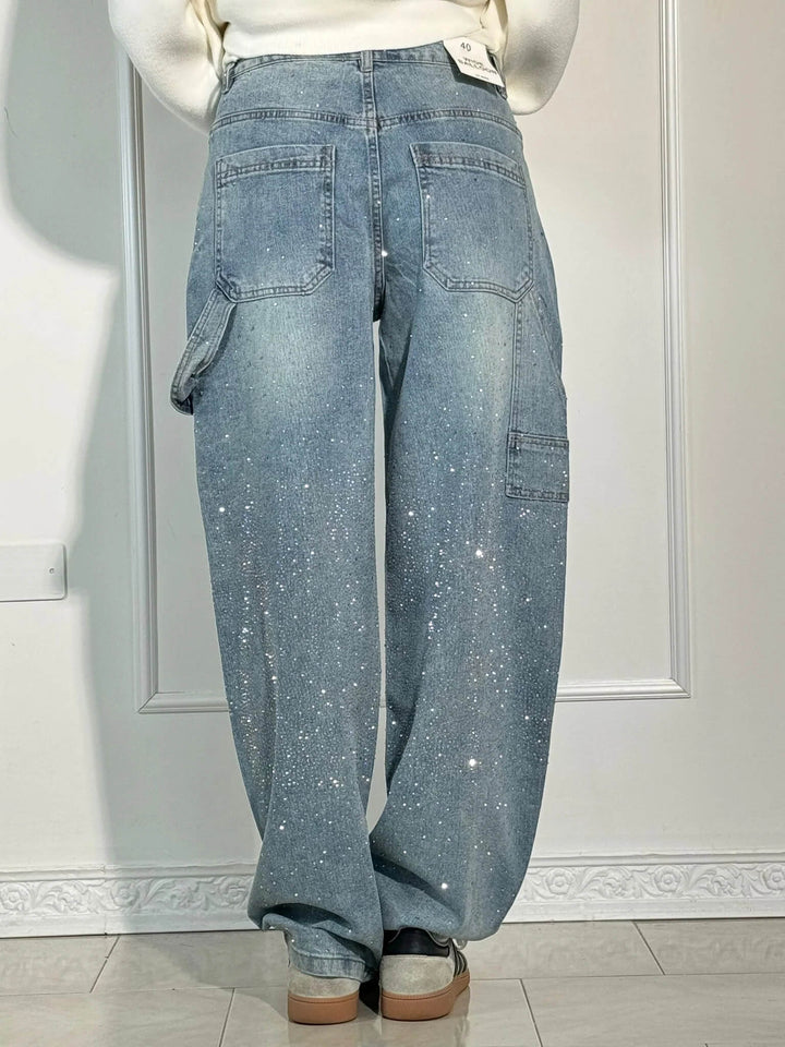 Violette™ - Hose mit hoher Taille und weiten Beinen und Knopftaschen
