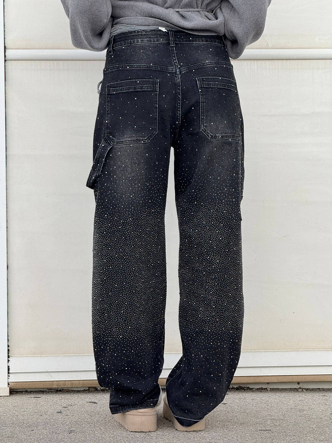 Violette™ - Hose mit hoher Taille und weiten Beinen und Knopftaschen