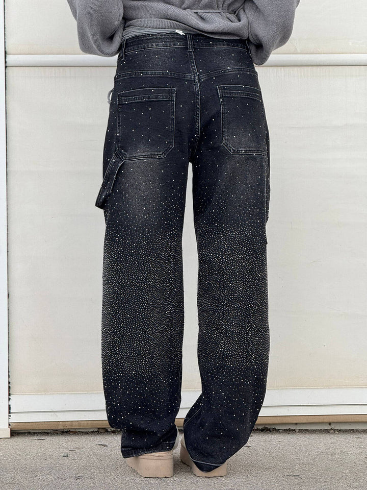Violette™ - Hose mit hoher Taille und weiten Beinen und Knopftaschen
