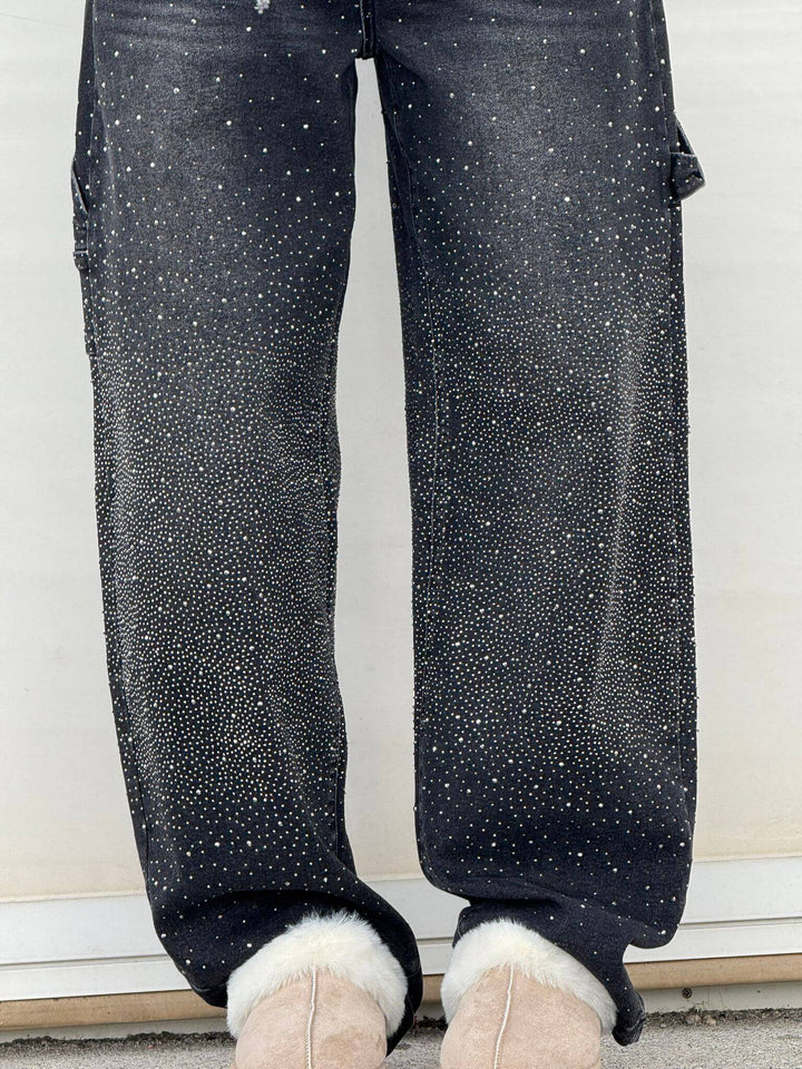 Violette™ - Hose mit hoher Taille und weiten Beinen und Knopftaschen