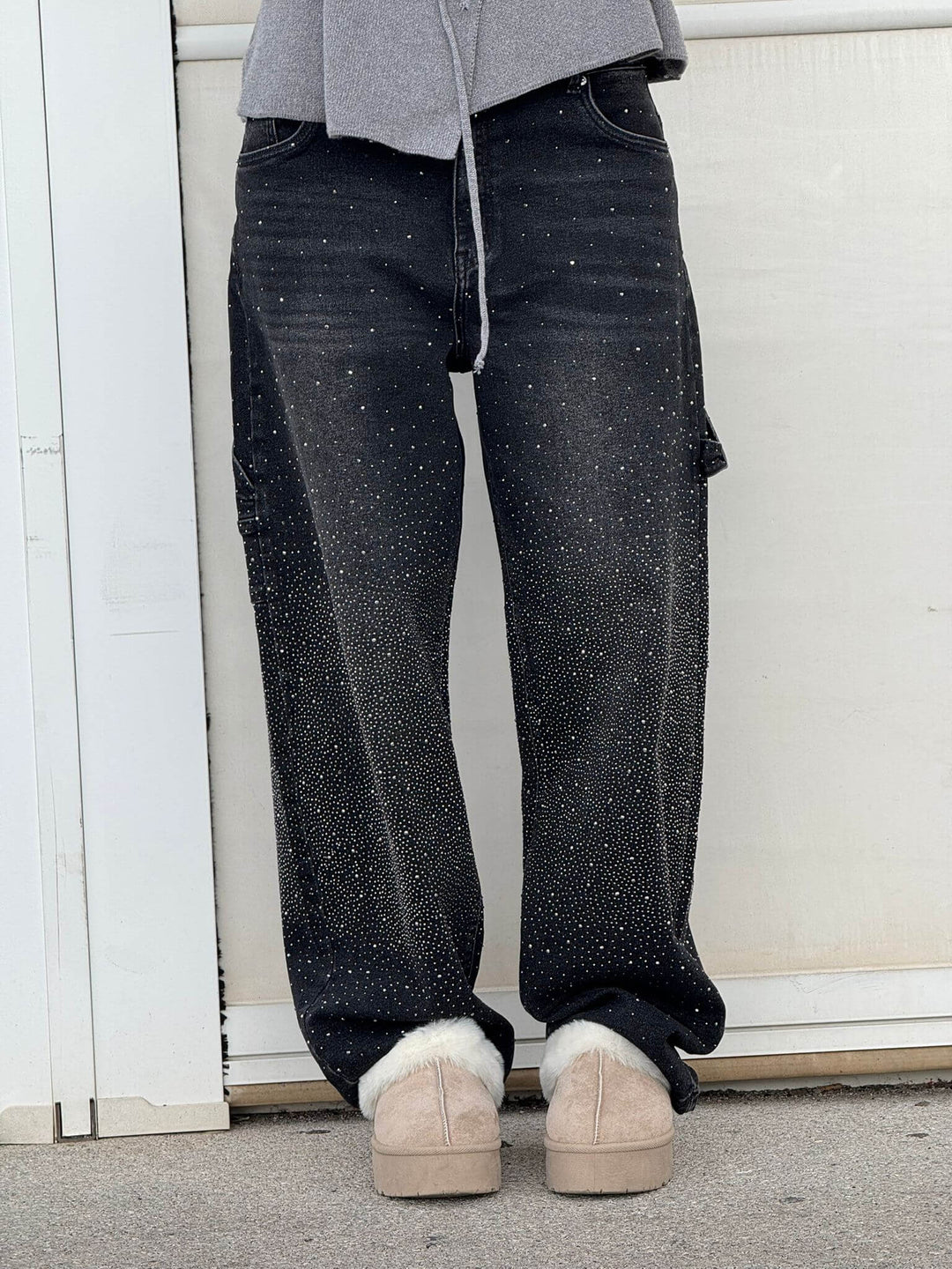 Violette™ - Hose mit hoher Taille und weiten Beinen und Knopftaschen