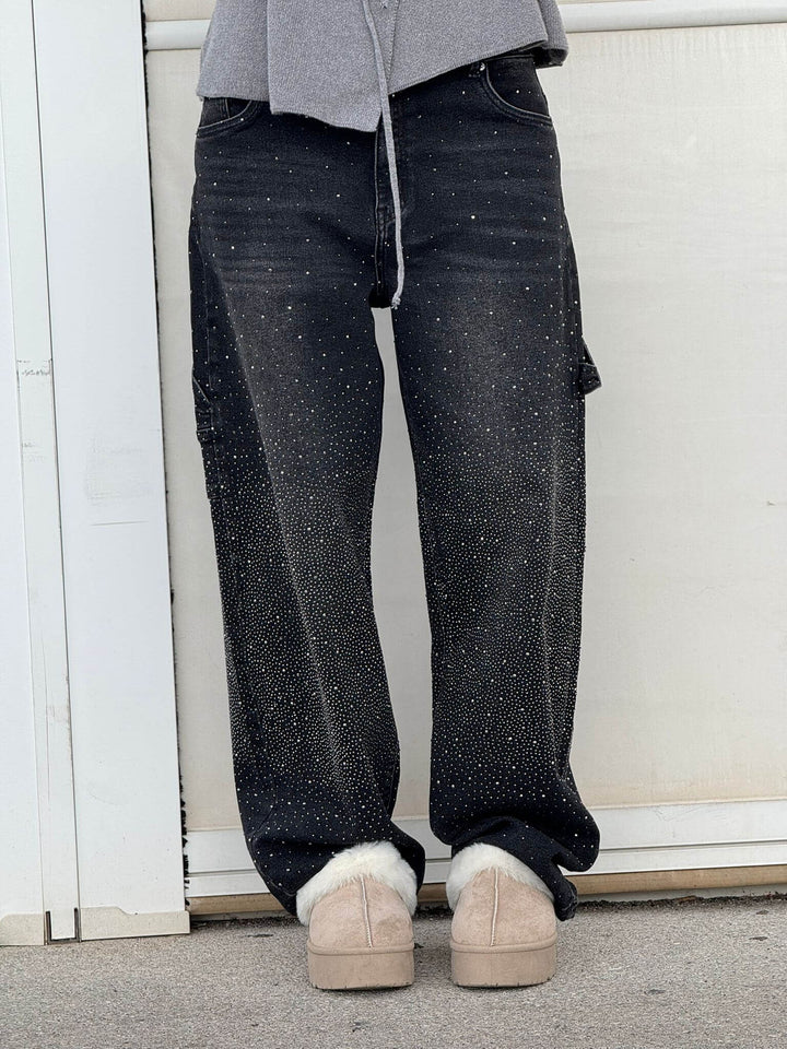 Violette™ - Hose mit hoher Taille und weiten Beinen und Knopftaschen