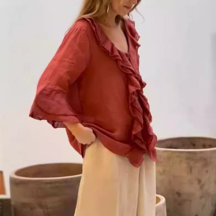 Cherry™ - Stilvolle Rüschbluse