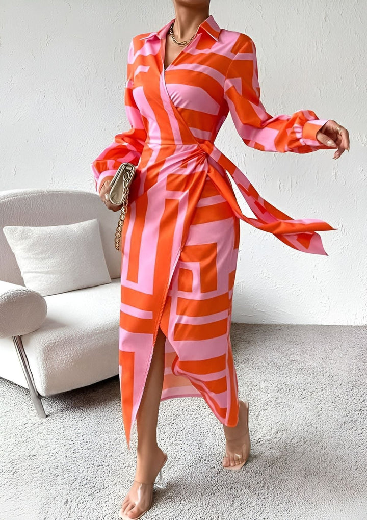 Amalia™ – Zeitloses bedrucktes Wickelkleid