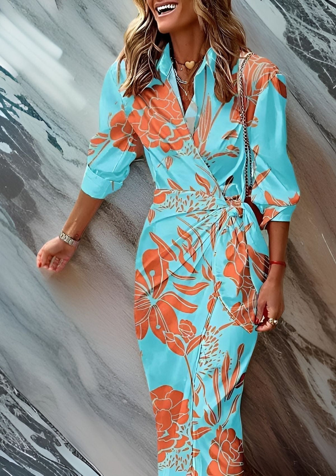 Amalia™ – Zeitloses bedrucktes Wickelkleid