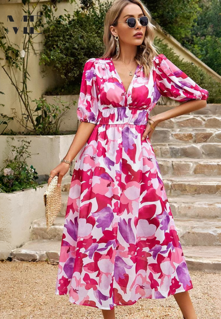 Danielle | Luxus Zeitlose Midi Kleid (Fast ausverkauft)