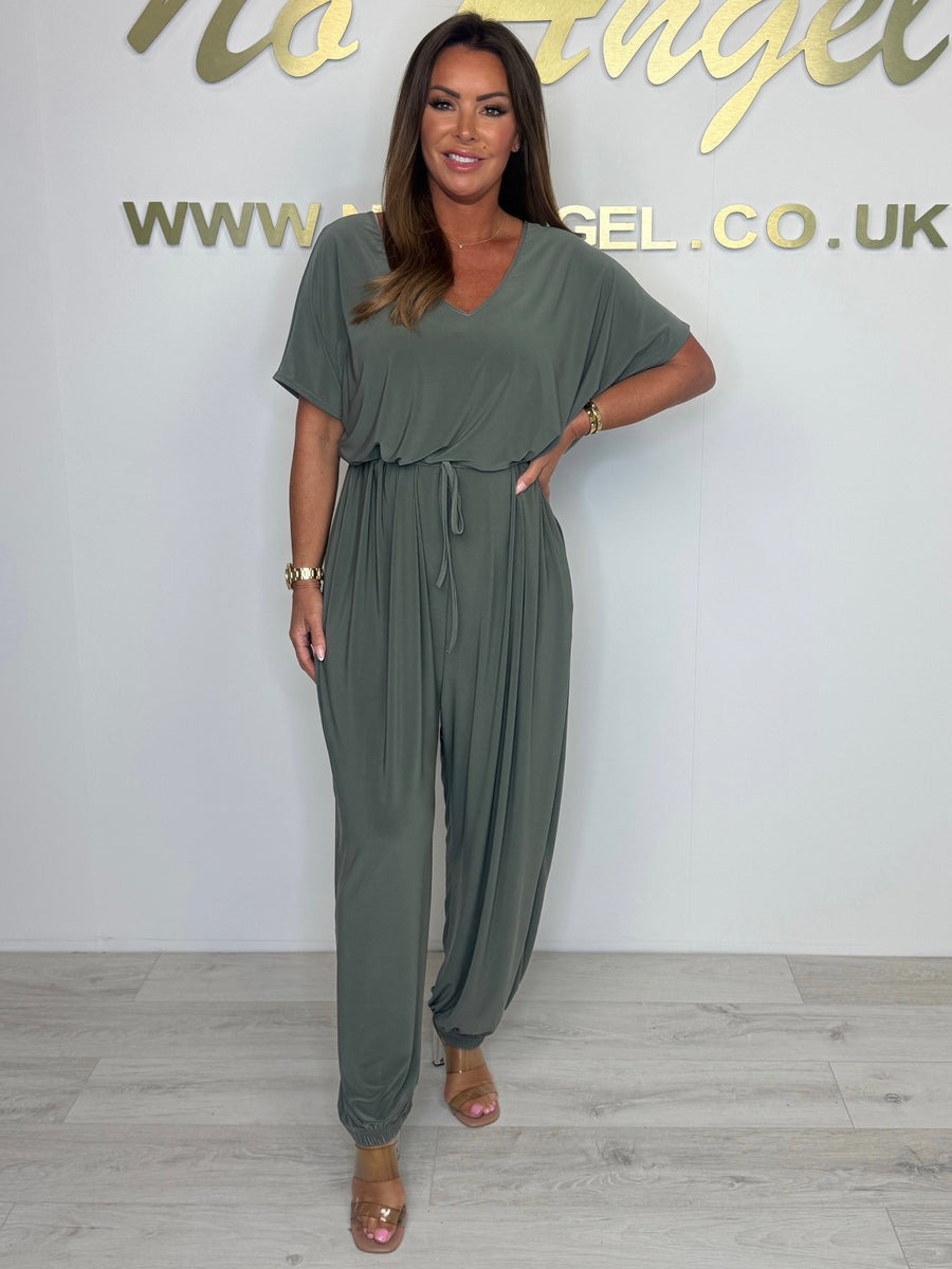 Cora™ - V-Ausschnitt Bindeträger Jumpsuit