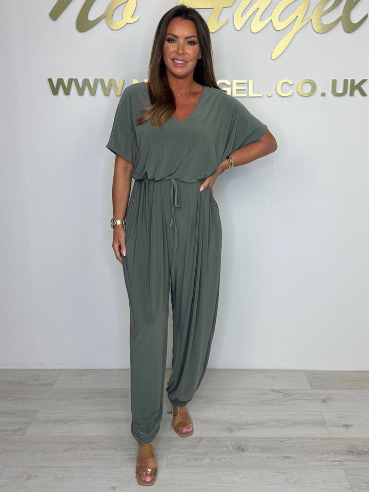 Cora™ - V-Ausschnitt Bindeträger Jumpsuit
