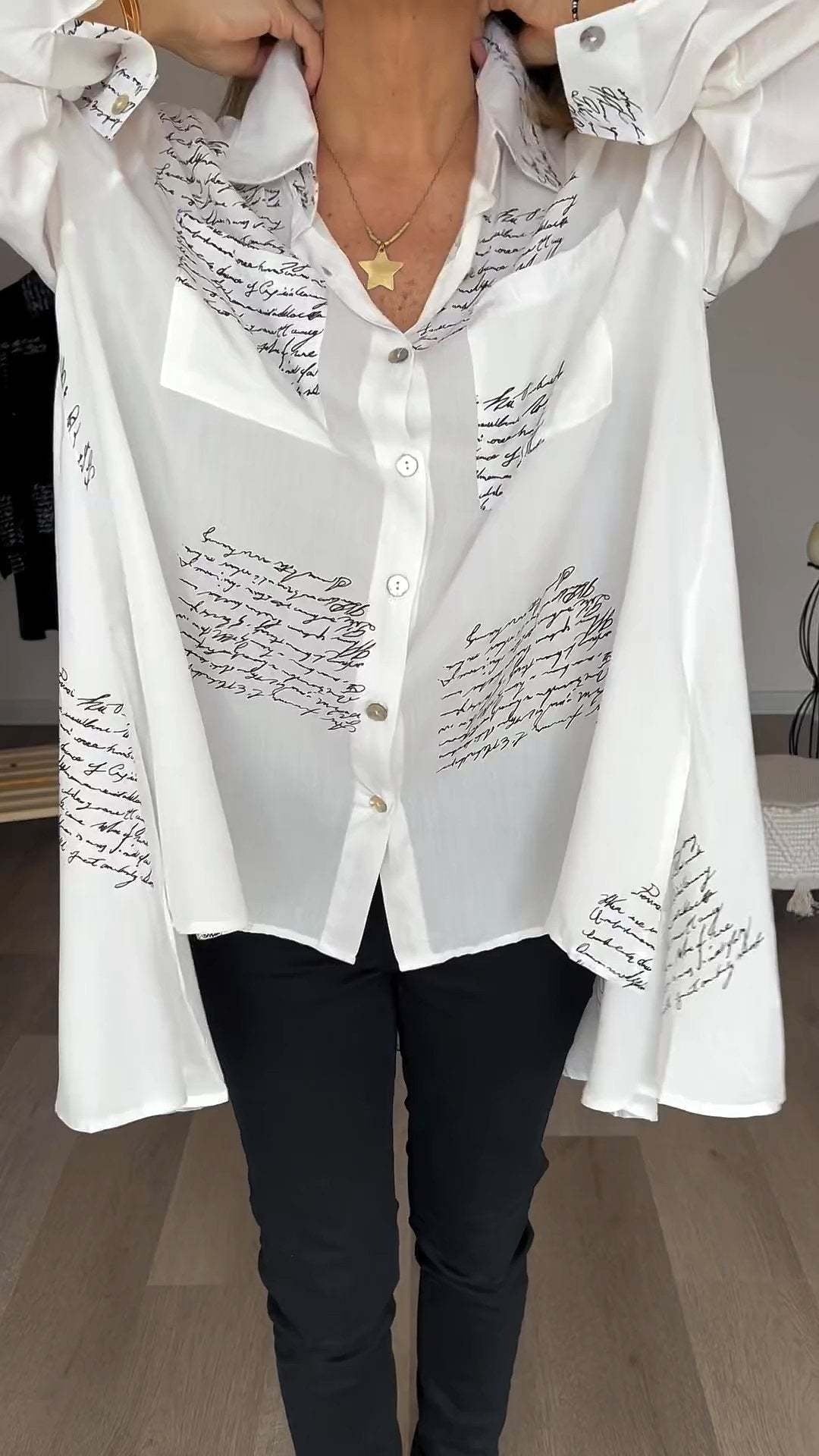 Celesta™ - Handgeschriebenes Button-Up Hemd