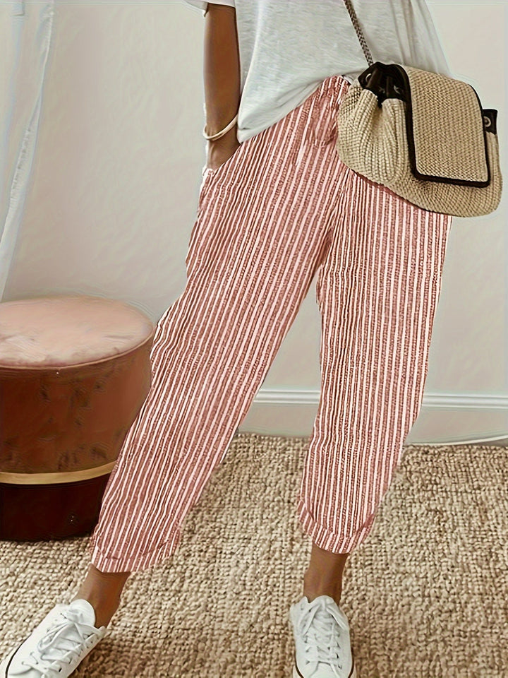 Elena™ - Gestreifte Hose mit weitem Bein