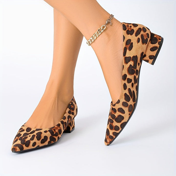 Dina | Leopardenmuster Spitz-Zeh High Heels