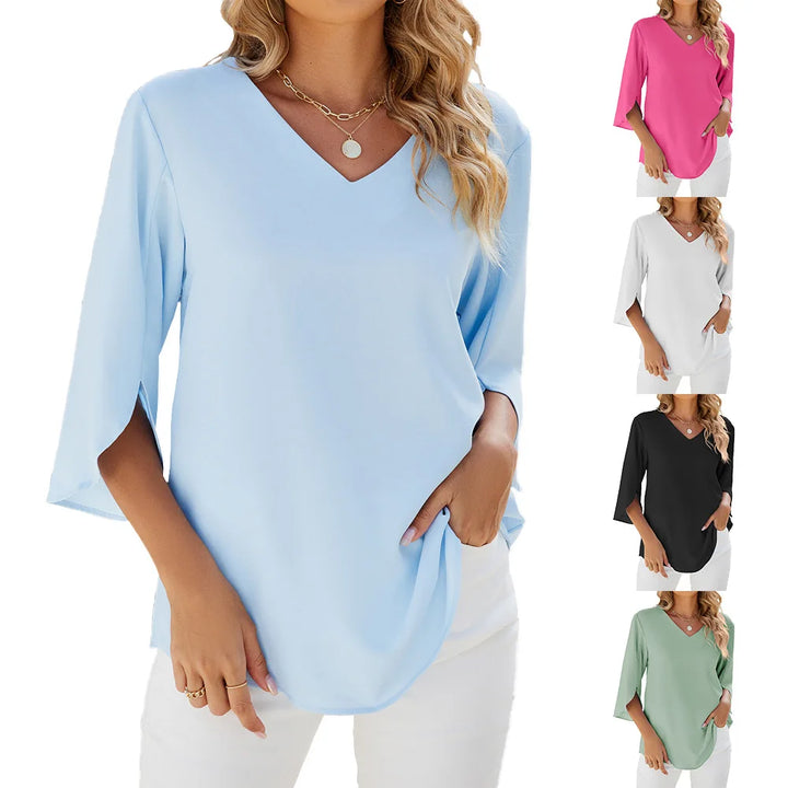 Belinda™ | V-Ausschnitt Bluse