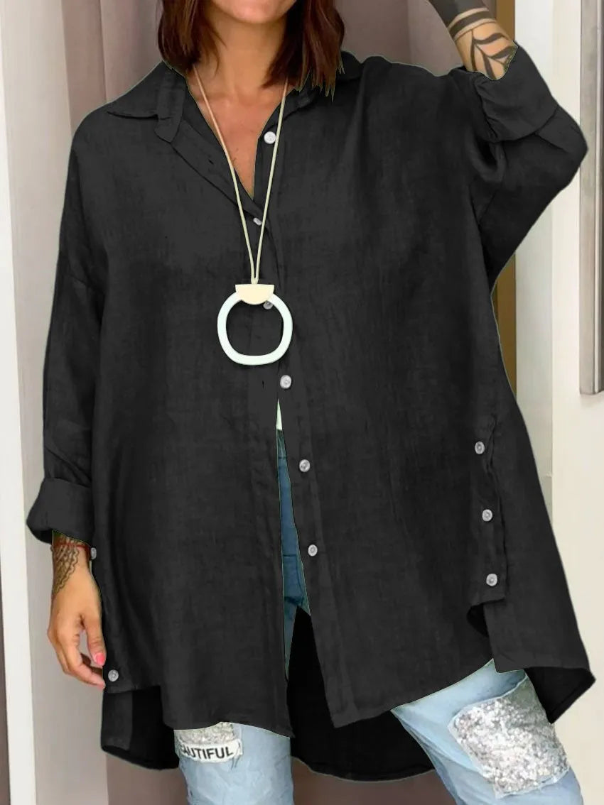 Sophia™ - Übergroßes Button-Up-Shirt