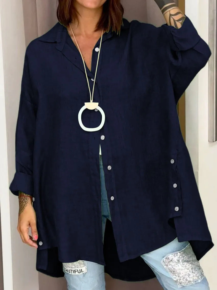 Sophia™ - Übergroßes Button-Up-Shirt