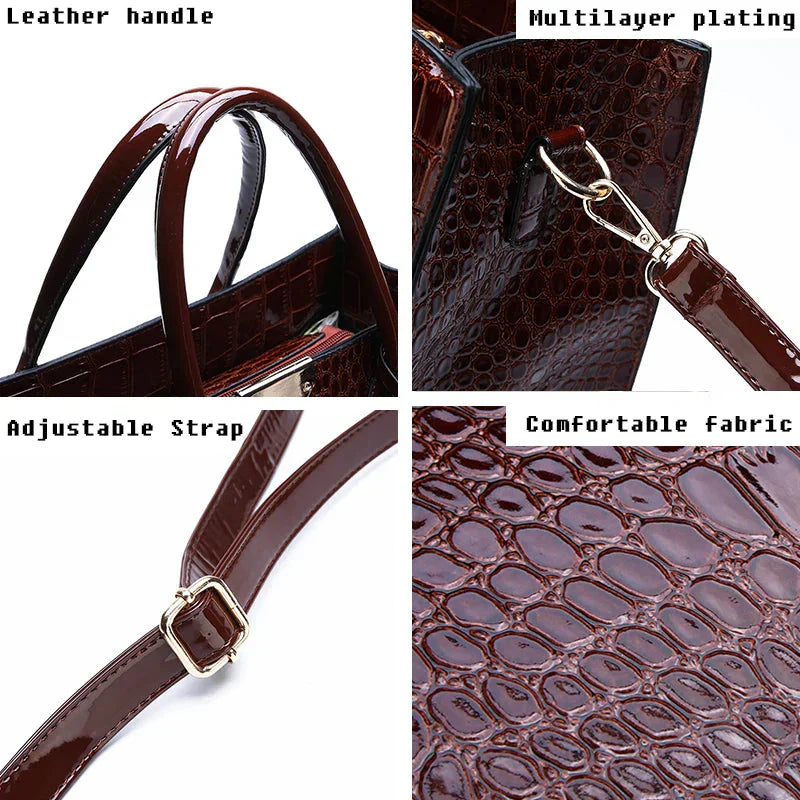 New York Krokodil-Prägung Handtasche