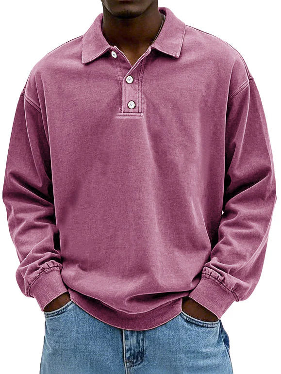 William™ - Vintage Langarm-Polo