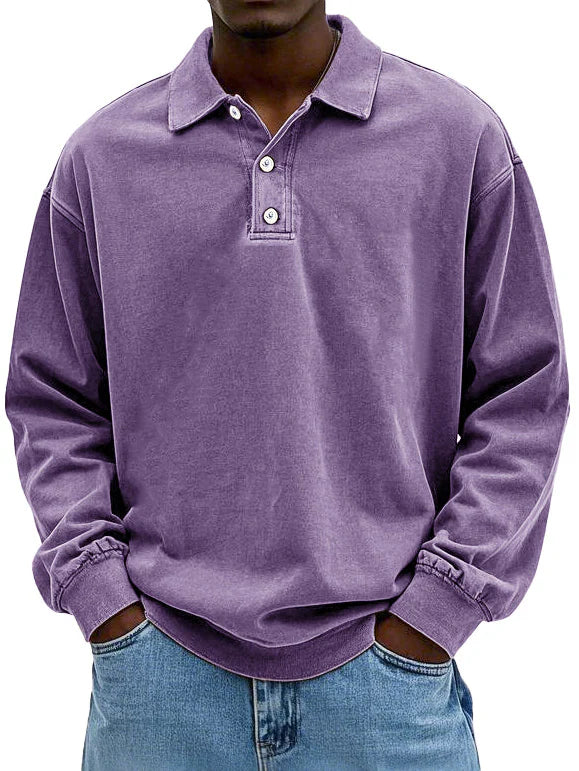 William™ - Vintage Langarm-Polo