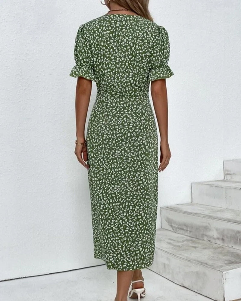 Ellaine™ - Florales Bauchbedeckendes Sommerkleid