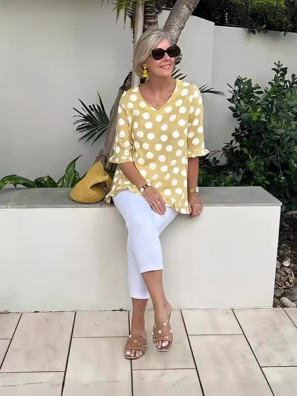 Beth™ | Stilvolle V-Ausschnitt Bluse