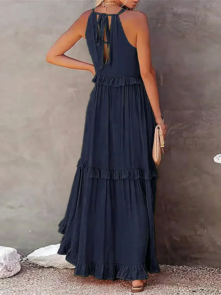 Emilia™ - Halter Ruffle Maxi Kleid