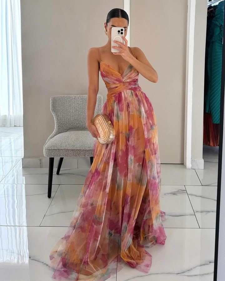 Valerie™ - Elegantes Florales Maxikleid
