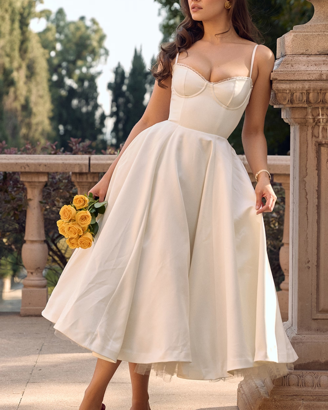 Ophira™ - Elegantes Korsett-Midi-Kleid