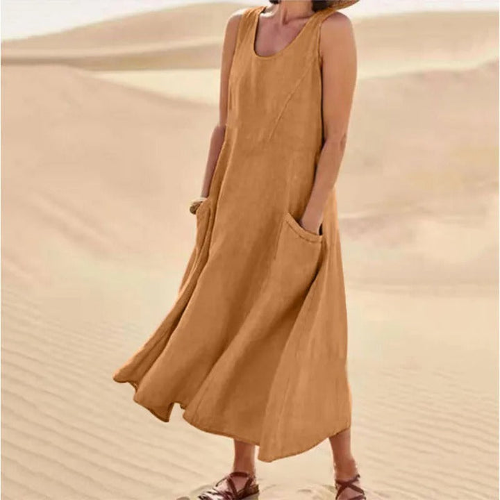 Tina™ - Sommer Leinenkleid