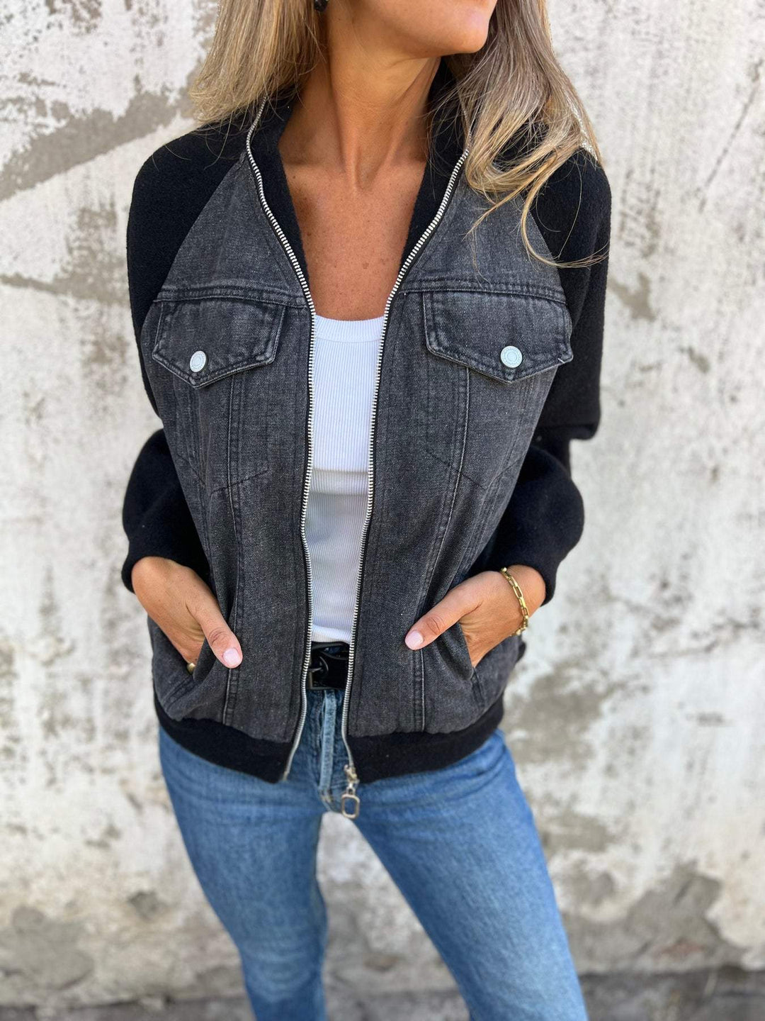 MADISON – LÄSSIGE BAUMWOLLJACKE MIT REISSVERSCHLUSS