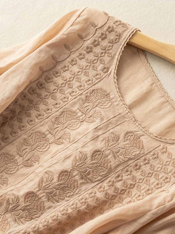 Josie™ - Frauen Bestickte Bluse