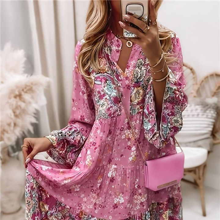 Ashley™ - Gedrucktes Boho-Kleid