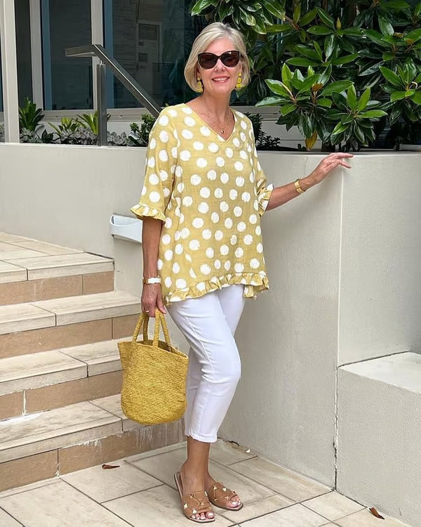 Beth™ | Stilvolle V-Ausschnitt Bluse